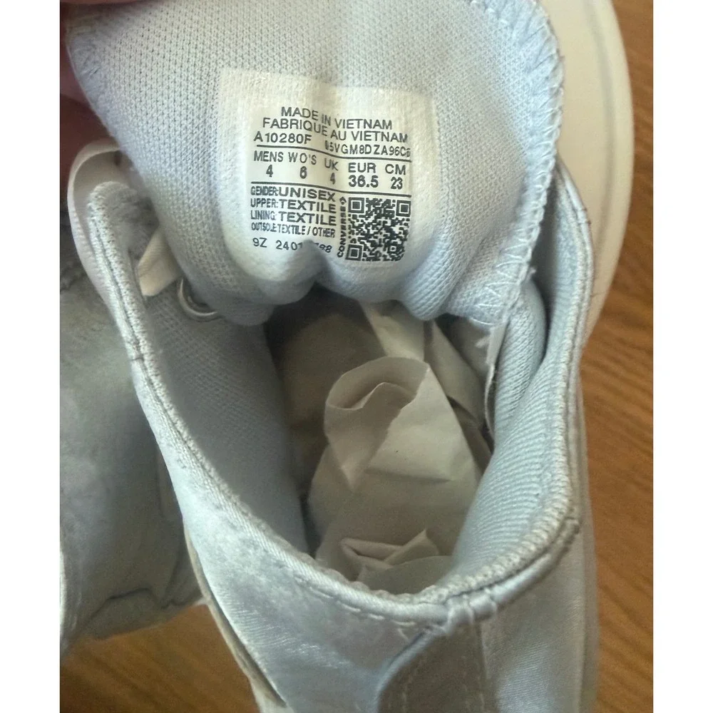 Converse Chuck Taylor All Star High Top Satin Light Blue Ribbon Laces A10280F 6 - Picture 7 of 9